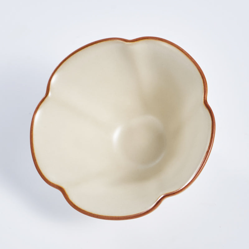 90ml Handmade Ru Kiln Petal Tea Cup | Elegant Ceramic Gongfu Teacup from Dehua