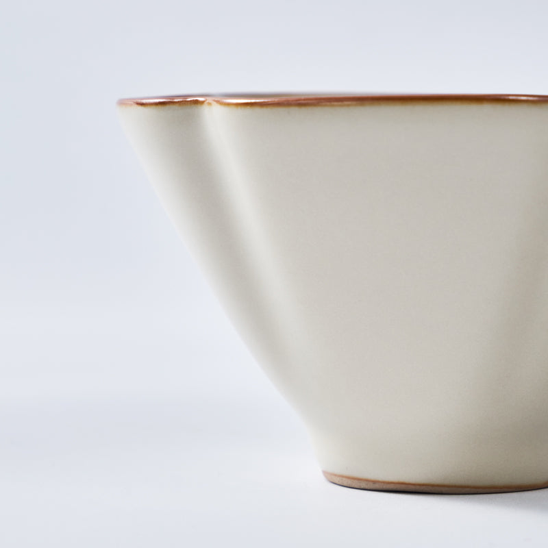 90ml Handmade Ru Kiln Petal Tea Cup | Elegant Ceramic Gongfu Teacup from Dehua