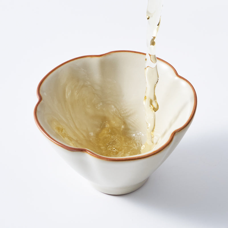 90ml Handmade Ru Kiln Petal Tea Cup | Elegant Ceramic Gongfu Teacup from Dehua