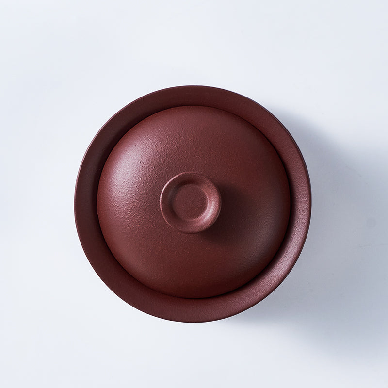 Authentic Yixing Zisha Gaiwan | Handmade Purple Clay Gongfu Tea Cup | Traditional Chinese Teaware