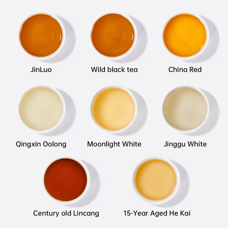 Premium Chinese Tea Sampler | 8 Loose Leaf Teas | Black, White, Oolong & Pu-erh Variety Pac