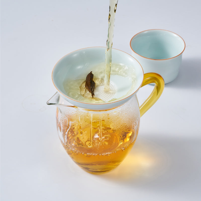 Handmade Celadon Tea Strainer | Ceramic Gongfu Tea Filter for Loose Leaf Tea