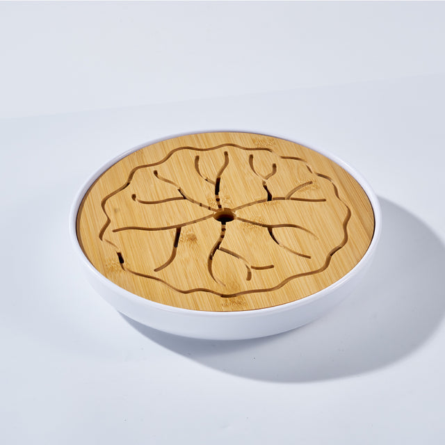 Portable Bamboo Tea Tray with Water Storage - Chinese Gongfu Tea Board for Home & Office