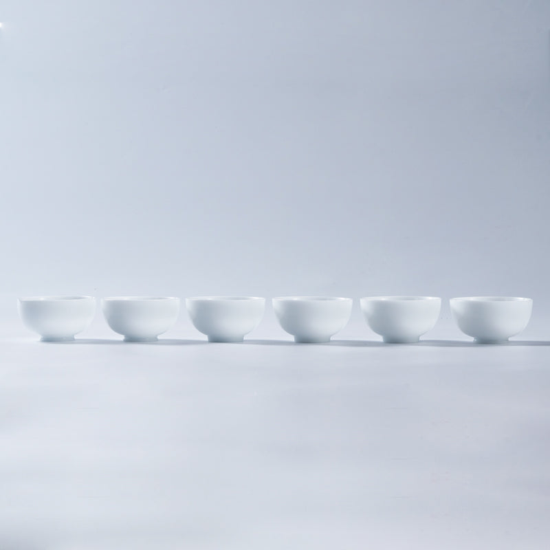 Frosted Jade Porcelain Tasting Cup | Handmade Dehua White Ceramic Tea Cup | 60ml Gongfu Tea Ware