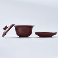 Authentic Yixing Zisha Gaiwan | Handmade Purple Clay Gongfu Tea Cup | Traditional Chinese Teaware