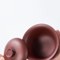 Authentic Yixing Zisha Gaiwan | Handmade Purple Clay Gongfu Tea Cup | Traditional Chinese Teaware
